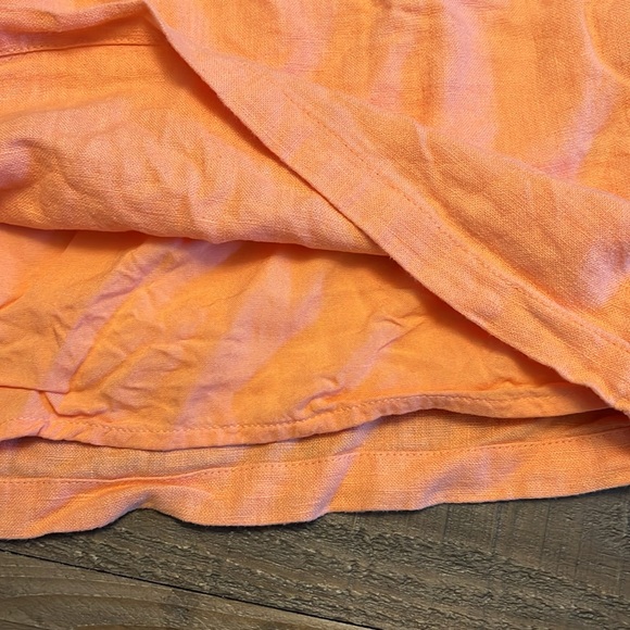 Abercrombie & Fitch Melon Peach Linen Blend DRESS Small Petite SP - Picture 5 of 7